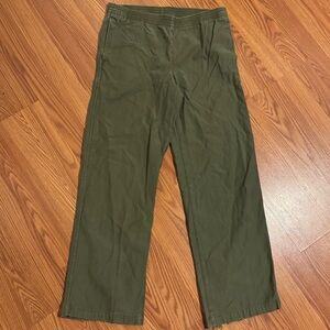Aritzia TNA Women’s Olive Green Pullover Wide Leg Pants Size S‎